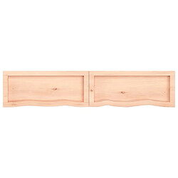 Avis Maison Chic Étagère murale flottante,Etagère de rangement 140x30x(2-4) cm bois de chêne massif non traité -MN50011