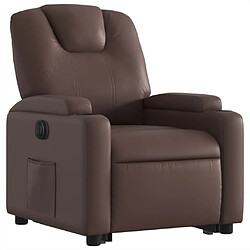 Avis Maison Chic Fauteuil Relax pour salon, Fauteuil inclinable électrique marron similicuir -GKD56710