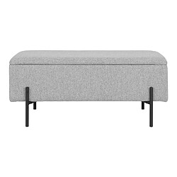 Mes Banc de rangement 95x36,5x46 cm en tissu gris clair