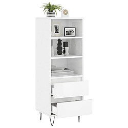 Avis vidaXL Buffet haut Blanc brillant 40x36x110 cm Bois d'ingénierie