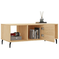 Avis vidaXL Table basse chêne sonoma 102x50x40 cm bois d'ingénierie