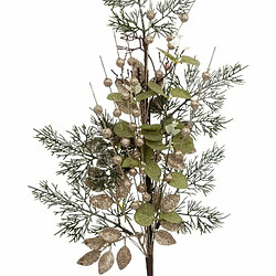 Branche de Feuilles Marron Glacé 75cm Vert & Beige