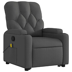 Avis vidaXL Fauteuil de massage inclinable Gris foncé Tissu