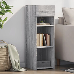 vidaXL Buffet sonoma gris 30x42,5x93 cm bois d'ingénierie