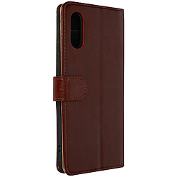 Avizar Étui Samsung Galaxy A02 Vintage Porte-carte Fonction Support marron