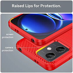 Avis Htdmobiles Coque pour Xiaomi Poco X5 5G / Redmi Note 12 5G - housse etui silicone gel carbone + film ecran - ROUGE