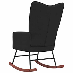 Acheter Maison Chic Chaise à bascule | Fauteuil Relax, design moderne Noir Velours -GKD40295