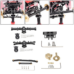 En Alliage d'aluminium avant et Arrière Essieu Logement Set avec Kit de Direction Accessoires pour 1/24 Axial SCX24 RC Crawler Voiture Mises À Jour pas cher