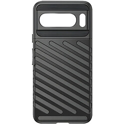 Avizar Coque souple pour Google Pixel 8 Pro, Design strié, série Thunder Noir