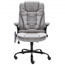 Helloshop26 Chaise fauteuil siège de bureau informatique étude de massage clair similicuir daim gris 02_0024008