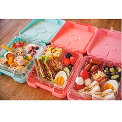 Avis Lunch box - Klarstein schmatzfatz easy snack - Pour enfants - 4 compartiments - 18 x 15 x 5cm - sans BPA - Rose