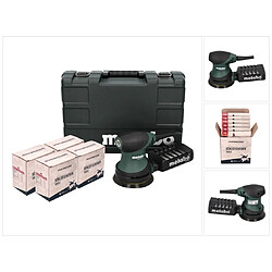 Metabo FSX 200 Intec Ponceuse excentrique 125 mm 240 W + Coffret + 4x Set de ponçage Toolbrothers TURTLE