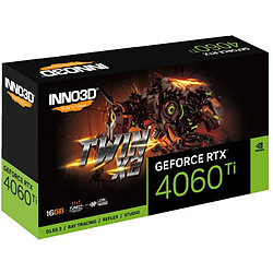 Inno 3D Carte Graphique INNO3D N406T2-16D6-178055N Geforce RTX 4060 Ti 16 GB GDDR6