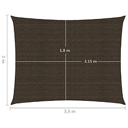 Avis Helloshop26 Voile d'ombrage 160 g/m² 2 x 3,5 m PEHD marron 02_0009141