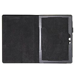 Wewoo Housse Étui noir pour Lenovo Tab2 A10-70 Litchi Texture Horizontal Flip solide couleur en cuir avec deux pliage titulaire pas cher