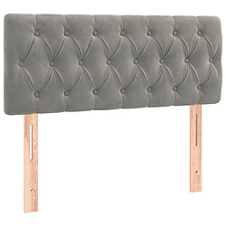 vidaXL Tête de lit Gris clair 100x7x78/88 cm Velours