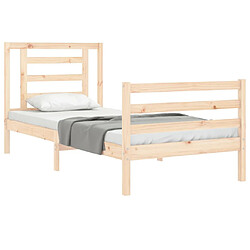 Avis vidaXL Cadre de lit sans matelas 90x200 cm bois massif