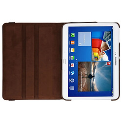 Wewoo Housse Étui brun pour Samsung Galaxy Tab 3 10.1 / P5200 / P5210, 360 degrés rotation Litchi Texture en cuir avec support