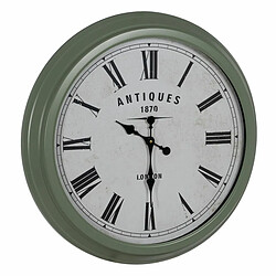 BigBuy Home Horloge Murale Vert Fer 70 x 70 x 6,5 cm