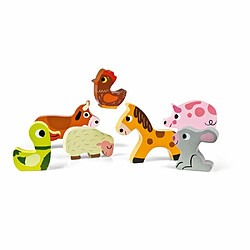 Puzzle en bois Chunky Animaux de la ferme 7 pièces - Janod