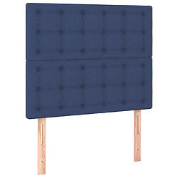 Maison Chic Lot de 2 Têtes de lit design Bleu pour chambre - Décoration de lit 100x5x78/88 cm Tissu -MN33611