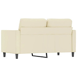 Maison Chic Canapé à 2 places,Sofa de Salon,Canapé droit Crème 120 cm Similicuir -GKD387253 pas cher