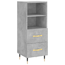 Acheter vidaXL Buffet haut Gris béton 34,5x34x180 cm Bois d'ingénierie