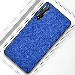 Wewoo Coque Pour Huawei Enjoy 10s Shockproof Cloth Texture PC + TPU Housse de protection Bleu