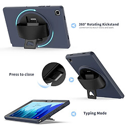 Coque en TPU avec béquille pivotante à 360° et fente pour stylo bleu pour votre Samsung Galaxy Tab A7 10.4 (2020) T500