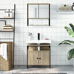 Avis Maison Chic Armoire de Bain | Ensemble de 2 meubles salle de bain chêne sonoma -GKD26119