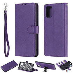 Etui en PU rabat détachable 2 en 1 avec support violet pour votre Samsung Galaxy A71