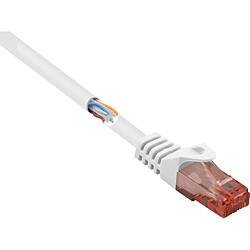 Renkforce RF-5043884 RJ45 Câble réseau, câble patch CAT 6 U/UTP 2.00 m blanc avec cliquet dencastrement, sans halogène 1 pc(s)