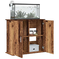 vidaXL Support pour aquarium vieux bois 81x36x73 cm bois d'ingénierie