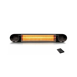 Réglette Murale - Chauffage rayonnant Infra-Rouge 2000W - Télécommandé - IP55 - Noir - Blade VEITO