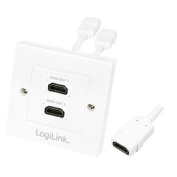 Logilink Adaptateur mural HDMI 2 ports Blanc