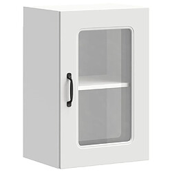 vidaXL Armoire murale de cuisine avec porte en verre Kalmar blanc