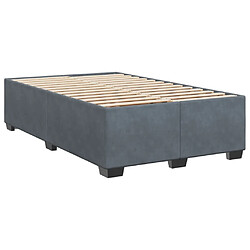 Acheter Vidaxl Sommier à lattes de lit et matelas Gris foncé 120x200cm Velours