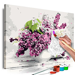 Decoshop26 Tableau à peindre soi-même peinture par numéros motif Vase et fleurs 60x40 cm TPN110159