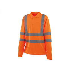 Cepovett Polo haute visibilité - Manches longues - Orange fluo - M