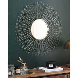 Beliani Miroir SAUMUR 70 cm Doré