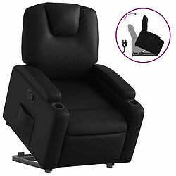 Maison Chic Fauteuil Relax pour salon, Fauteuil inclinable Noir Similicuir -GKD78162