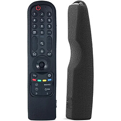 SANAG 2Pcs Coque Housse Telecommande Silicone Compatible Avec Lg Mr21Ga Mr21Gc Mr22Gn Mr22Ga Mr23Gn Oled Qned Smart Tv,Protection Coque Telecommande Pour Lg Magic Remote Control 2024(2Pcs Noir)