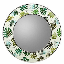 Miroir mural Alexandra House Living Vert verre Miroir 80 x 2 x 80 cm