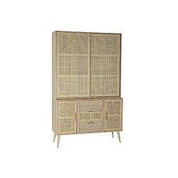 Avis Pegane Armoire en bois paulownia avec 4 portes 3 tiroirs et 3 étagères - Largeur 120 x Hauteur 196 x Profondeur 38,5cm