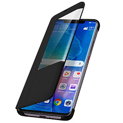 Avizar Housse Huawei Mate 20 Pro Étui Grande Fenêtre Translucide Coque Rigide - noir