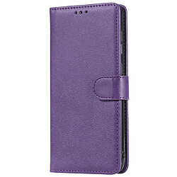 Wewoo Housse Coque Pour Galaxy A70 Étui de protection à rabat horizontal de couleur unie avec support et fentes cartes et portefeuille et cadre photo et lanière violet