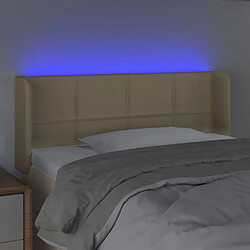 Acheter Maison Chic Tête de lit moderne à LED lumineuse pour chambre - Décoration de lit Crème 93x16x78/88 cm Tissu -MN46577