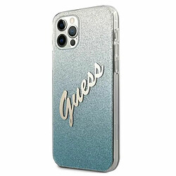 Guess Maroquinerie Guess GUHCP12MPCUGLSBL Coque de Protection pour iPhone 12/12 Pro 6,1`` Bleu à Paillettes