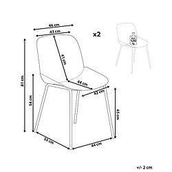 Avis Beliani Chaise de salle à manger Set de 2 Vert menthe MILACA