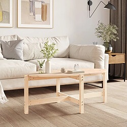 ComfortXL Table Basse 118x63x45 Cm Bois Massif De Pin